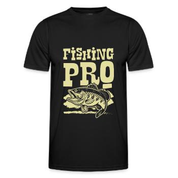 Fishing Pro - Männer Funktions-T-Shirt - Schwarz - Vorne - AI Model Male 178 dark (178cm)