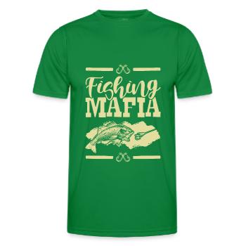 Fishing Mafia - Men's Functional T-Shirt - kelly green - Front - AI Model Male 178 dark (178cm)