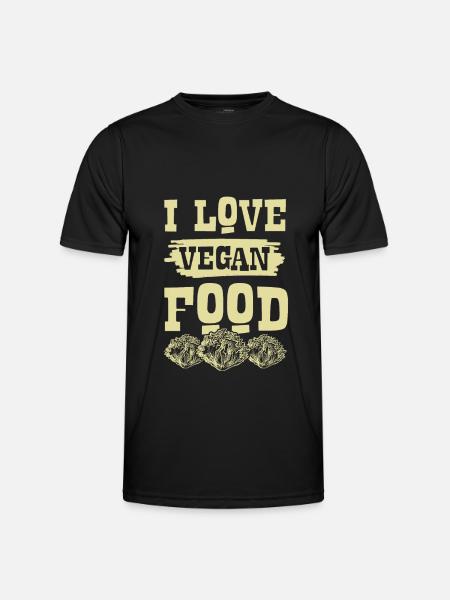 I Love Vegan - Men's Functional T-Shirt - black
