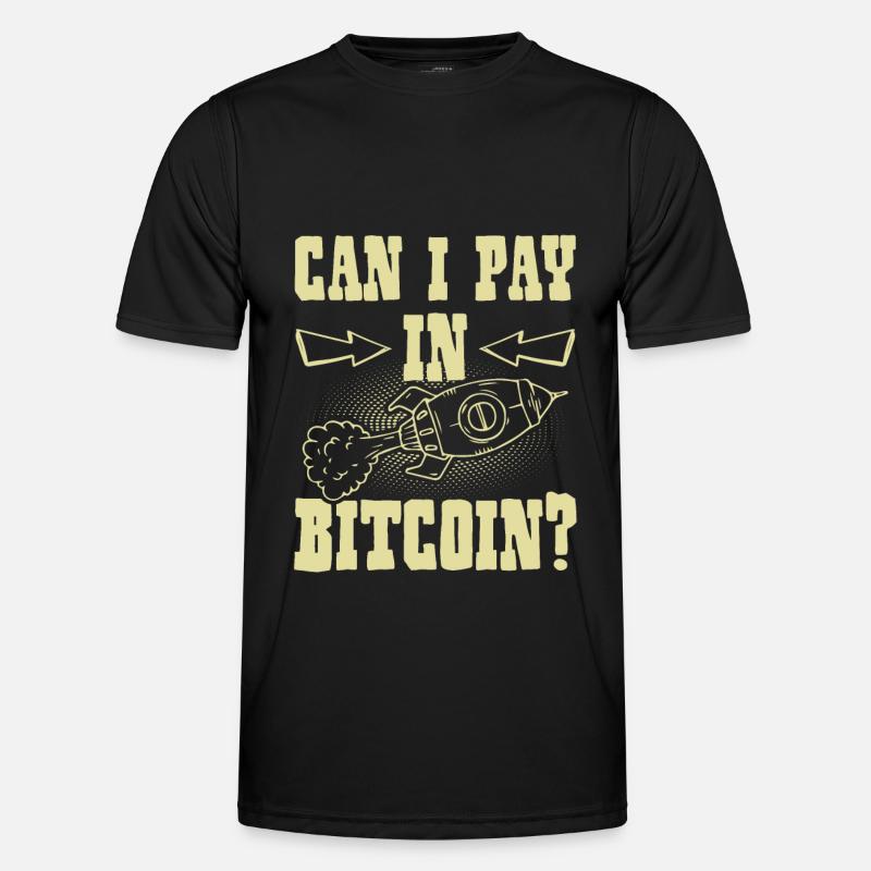 Pay with Bitcoin - Men's Functional T-Shirt - black