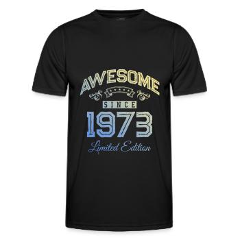 1973 awesome since - Männer Funktions-T-Shirt - Schwarz - Vorne - AI Model Male 178 dark (178cm)