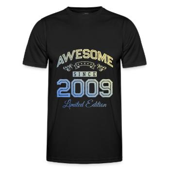 2009 awesome since - Männer Funktions-T-Shirt - Schwarz - Vorne - AI Model Male 178 dark (178cm)
