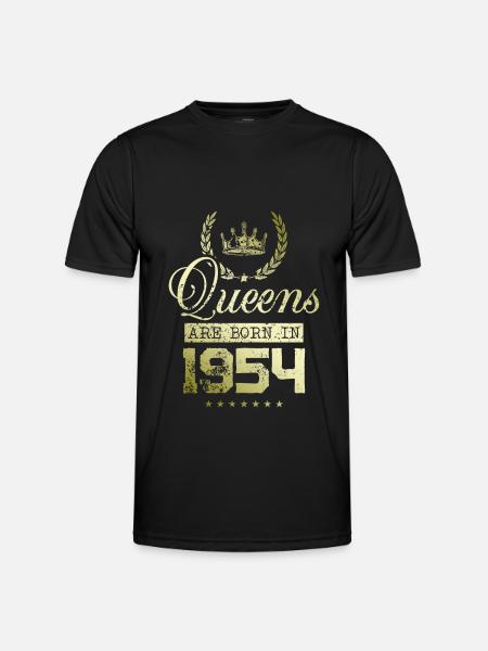 Queens born in 1954 - Men's Functional T-Shirt - black