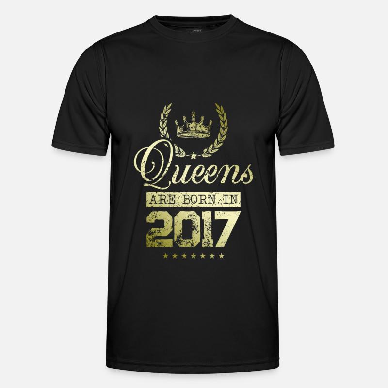 Queens born in 2017 - Men's Functional T-Shirt - black