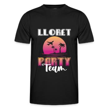 Lloret De Mar Party Team - Men's Functional T-Shirt - black - Front - AI Model Male 178 dark (178cm)