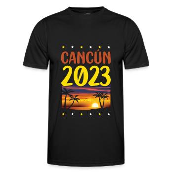 Cancun 2023 - Men's Functional T-Shirt - black - Front - AI Model Male 178 dark (178cm)
