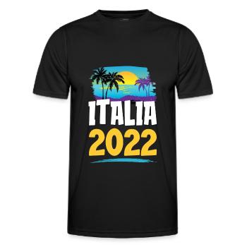 Italia 2023 - Männer Funktions-T-Shirt - Schwarz - Vorne - AI Model Male 178 dark (178cm)