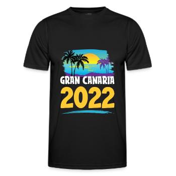 Gran Canaria 2023 - Men's Functional T-Shirt - black - Front - AI Model Male 178 dark (178cm)