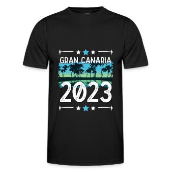 Grande Canarie 2023 (Garantie du prix le plus bas) - T-shirt sport Homme - noir - Devant - AI Model Male 178 dark (178cm)