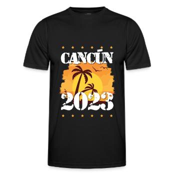 Cancun 2023 - Men's Functional T-Shirt - black - Front - AI Model Male 178 dark (178cm)