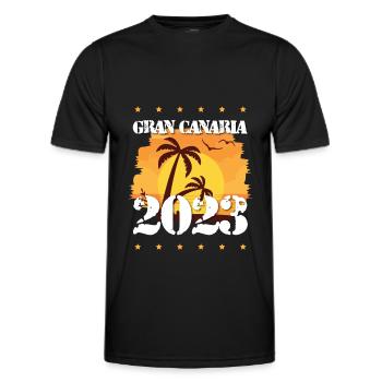 Gran Canaria 2023 - Men's Functional T-Shirt - black - Front - AI Model Male 178 dark (178cm)