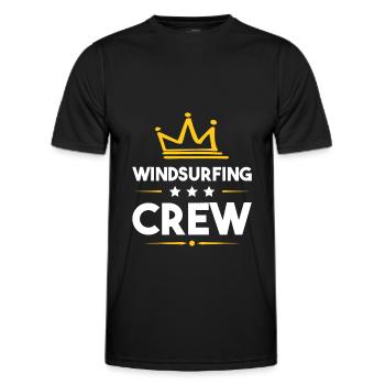 Windsurfing Crew - Männer Funktions-T-Shirt - Schwarz - Vorne - AI Model Male 178 dark (178cm)