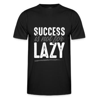 Success not lazy - Men's Functional T-Shirt - black - Front - AI Model Male 178 dark (178cm)
