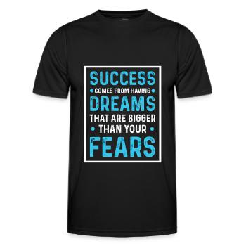 Peur du succès - T-shirt sport Homme - noir - Devant - AI Model Male 178 dark (178cm)