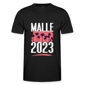 Malle 2023 - Men's Functional T-Shirt - black - Front - AI Model Male 178 dark (178cm)