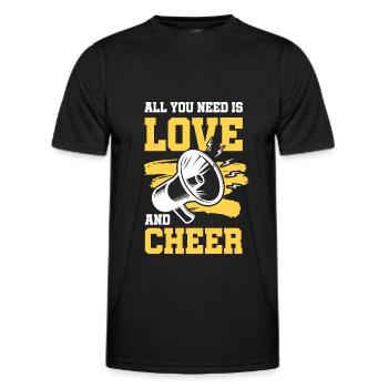 Dear Cheerleaders - Men's Functional T-Shirt - black - Front - AI Model Male 178 dark (178cm)