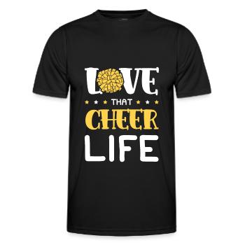 Dear Cheerleaders - Men's Functional T-Shirt - black - Front - AI Model Male 178 dark (178cm)