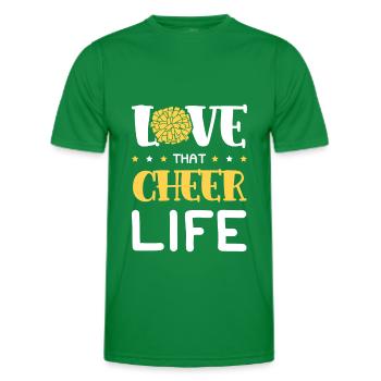 Dear Cheerleaders - Men's Functional T-Shirt - kelly green - Front - AI Model Male 178 dark (178cm)
