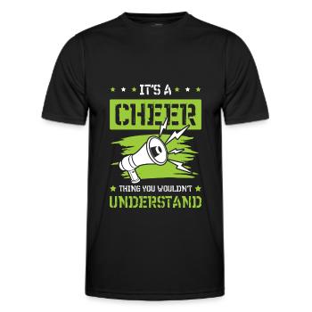 cheerleading cheerleaders - Men's Functional T-Shirt - black - Front - AI Model Male 178 dark (178cm)