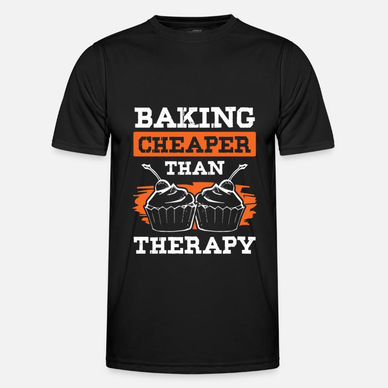 Baking Therapy - Men's Functional T-Shirt - black