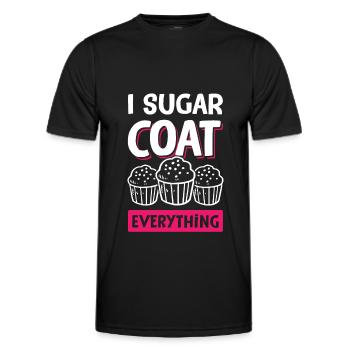 zucker muffin backen - Männer Funktions-T-Shirt - Schwarz - Vorne - AI Model Male 178 dark (178cm)