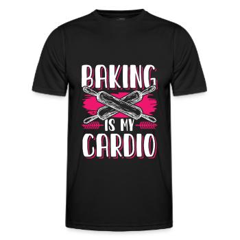 Cuisson cardio - T-shirt sport Homme - noir - Devant - AI Model Male 178 dark (178cm)