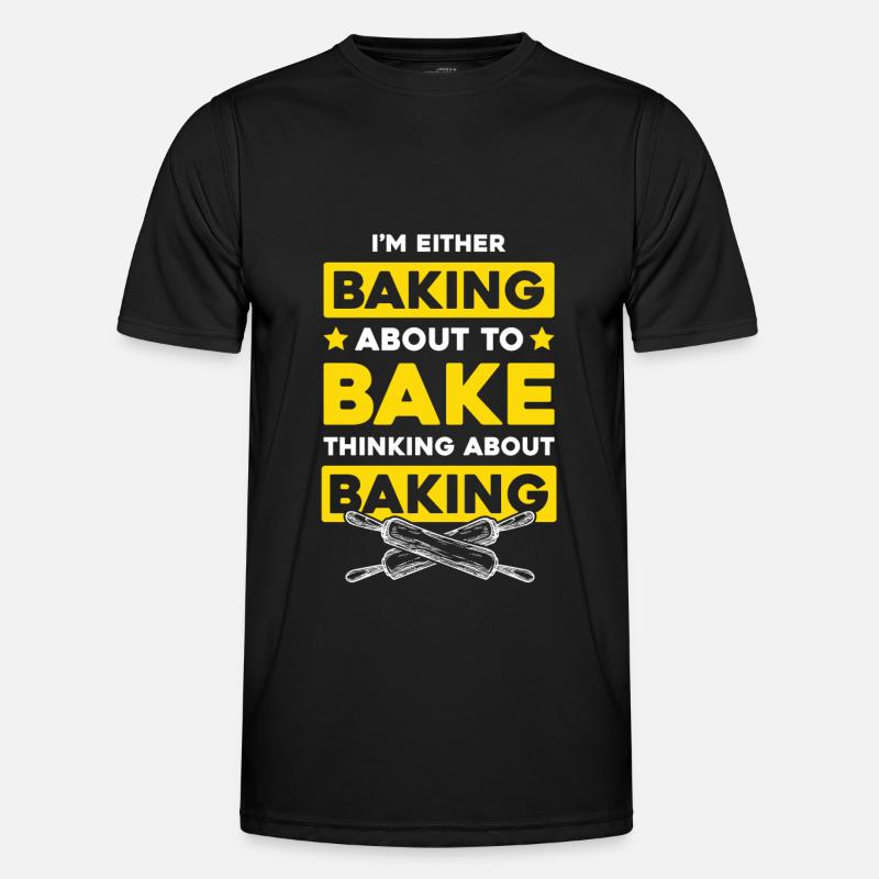 backen bäcker - Männer Funktions-T-Shirt - Schwarz