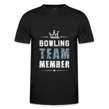 Bowling Team - Männer Funktions-T-Shirt - Schwarz - Vorne - AI Model Male 178 dark (178cm)