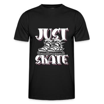 skate skaten - Männer Funktions-T-Shirt - Schwarz - Vorne - AI Model Male 178 dark (178cm)