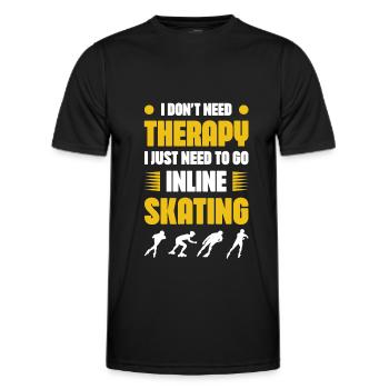 Skate Therapy - Men's Functional T-Shirt - black - Front - AI Model Male 178 dark (178cm)
