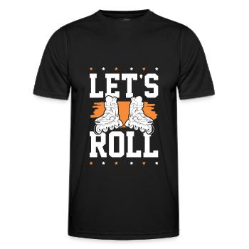 Skate laisse rouler - T-shirt sport Homme - noir - Devant - AI Model Male 178 dark (178cm)