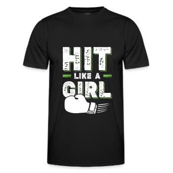 Boxer Girl - T-shirt sport Homme - noir - Devant - AI Model Male 178 dark (178cm)