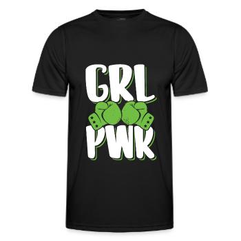 Boxe fille fille - T-shirt sport Homme - noir - Devant - AI Model Male 178 dark (178cm)