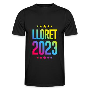 Lloret de Mar 2023 - T-shirt sport Homme - noir - Devant - AI Model Male 178 dark (178cm)