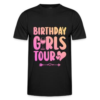 Birthday Party Team - Men's Functional T-Shirt - black - Front - AI Model Male 178 dark (178cm)