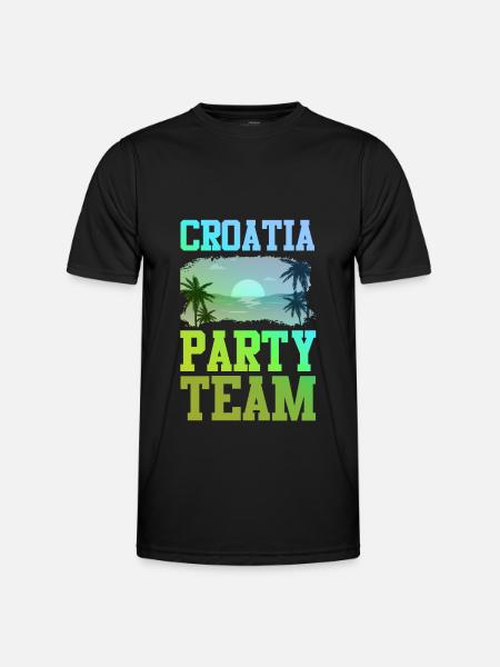 Croatia Party Team - Men's Functional T-Shirt - black