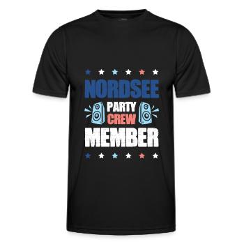 North Sea Party Crew - Men's Functional T-Shirt - black - Front - AI Model Male 178 dark (178cm)