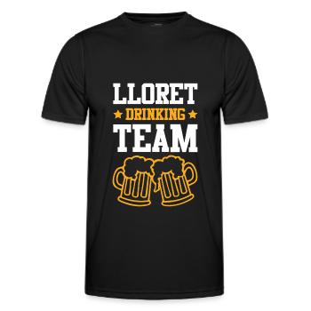 Lloret De Mar Drinking Team - Men's Functional T-Shirt - black - Front - AI Model Male 178 dark (178cm)