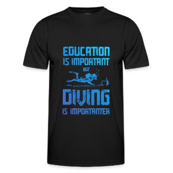 ausbildung tauchen - Männer Funktions-T-Shirt - Schwarz - Vorne - AI Model Male 178 dark (178cm)