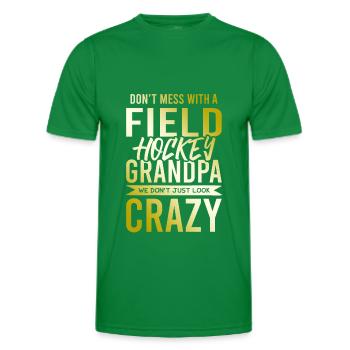 fieldhockey großvater - Männer Funktions-T-Shirt - Kelly Green - Vorne - AI Model Male 178 dark (178cm)