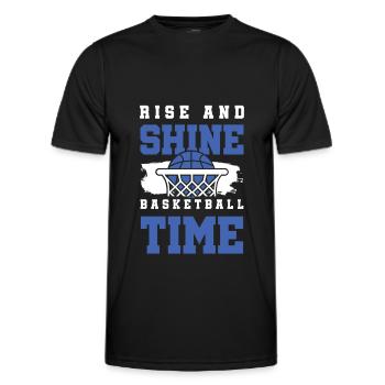 shine basketball - Männer Funktions-T-Shirt - Schwarz - Vorne - AI Model Male 178 dark (178cm)