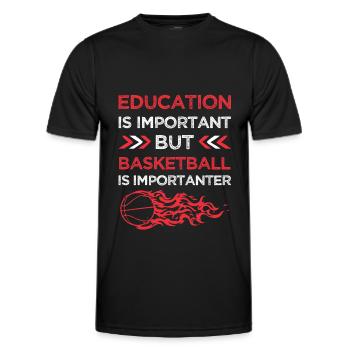Éducation Basketball - T-shirt sport Homme - noir - Devant - AI Model Male 178 dark (178cm)