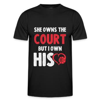 basketball paar liebe - Männer Funktions-T-Shirt - Schwarz - Vorne - AI Model Male 178 dark (178cm)
