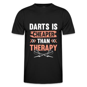 Darts Therapy - Men's Functional T-Shirt - black - Front - AI Model Male 178 dark (178cm)