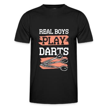 Darts Guys - Men's Functional T-Shirt - black - Front - AI Model Male 178 dark (178cm)