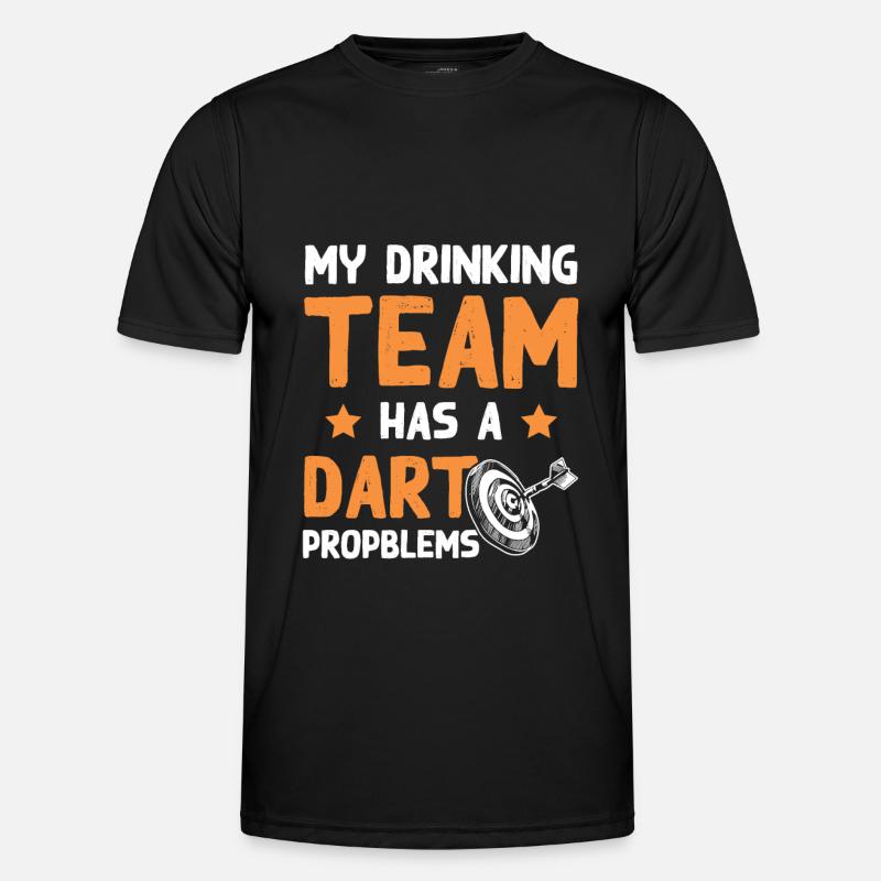 dart team - Männer Funktions-T-Shirt - Schwarz