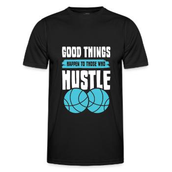 Hustle Basketball - T-shirt sport Homme - noir - Devant - AI Model Male 178 dark (178cm)