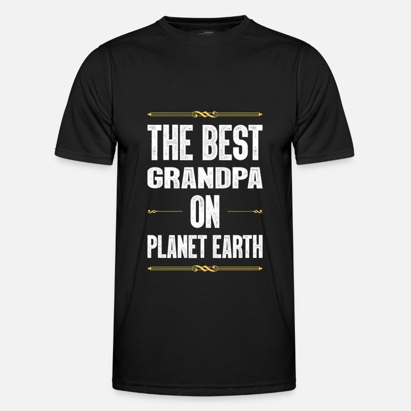 Bester Opa Spruch - Männer Funktions-T-Shirt - Schwarz