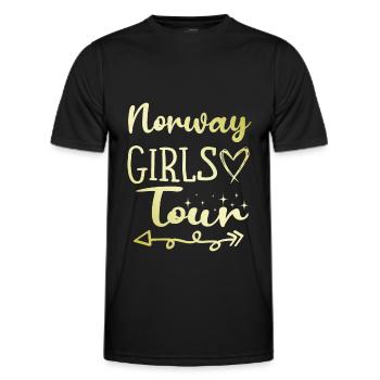 Tournée des filles de Norvège - T-shirt sport Homme - noir - Devant - AI Model Male 178 dark (178cm)
