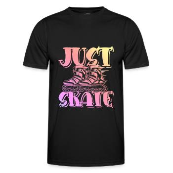 skate skaten - Männer Funktions-T-Shirt - Schwarz - Vorne - AI Model Male 178 dark (178cm)